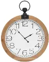 Natural 23 Inch Round Wall Clock