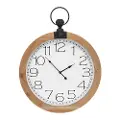 Natural 23 Inch Round Wall Clock