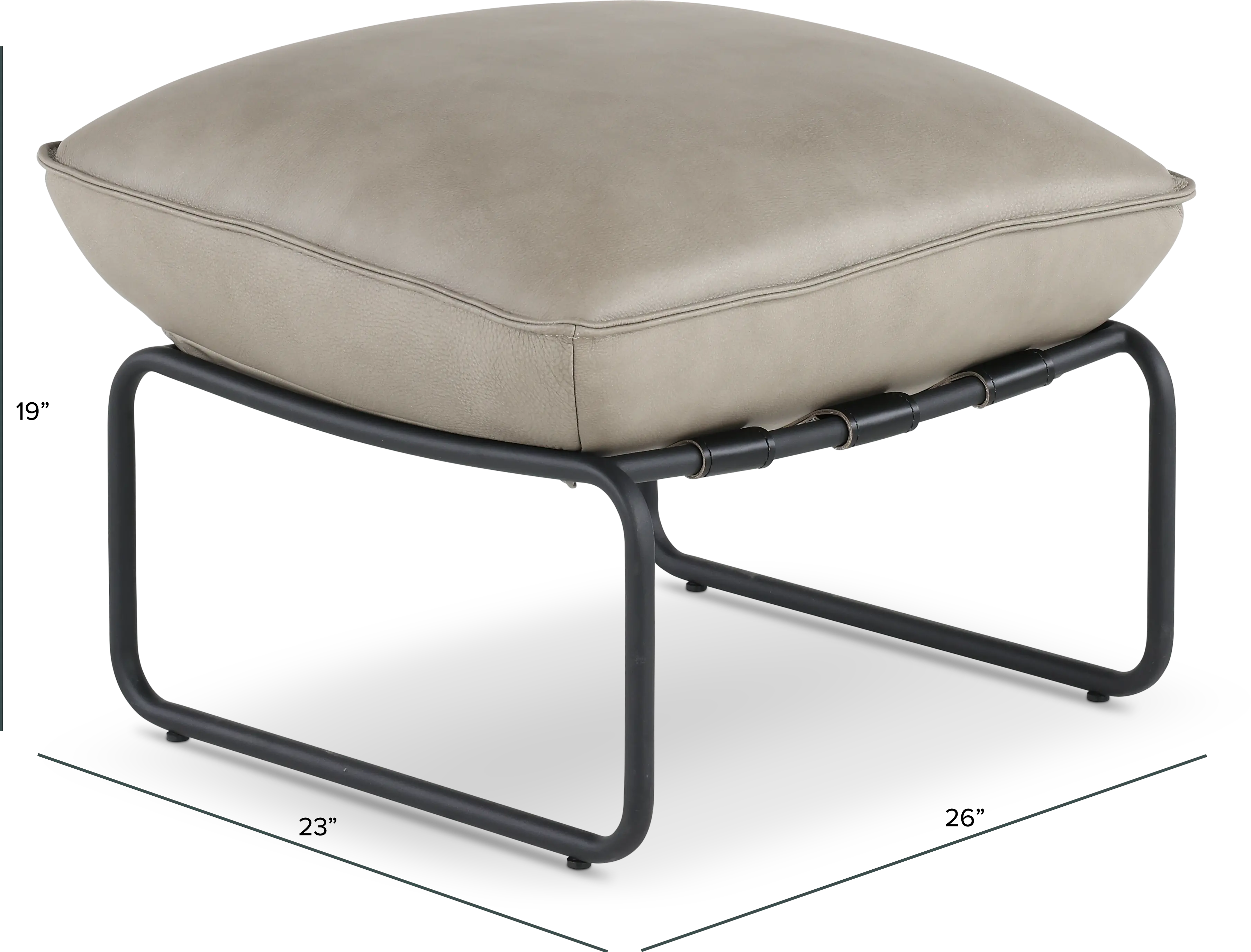 Arizona Thunder Taupe Ottoman-3