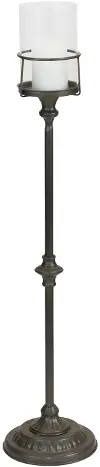 34.5  Iron and Glass Candle Holder