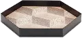 Large Black and Brown Geometric Accent Tray