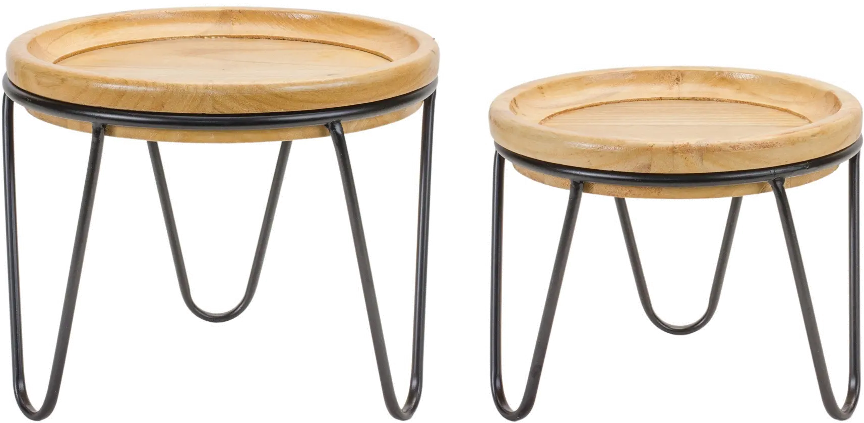 Small Wood Iron Pedestal-1