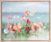 Framed Beachside Red Floral Print