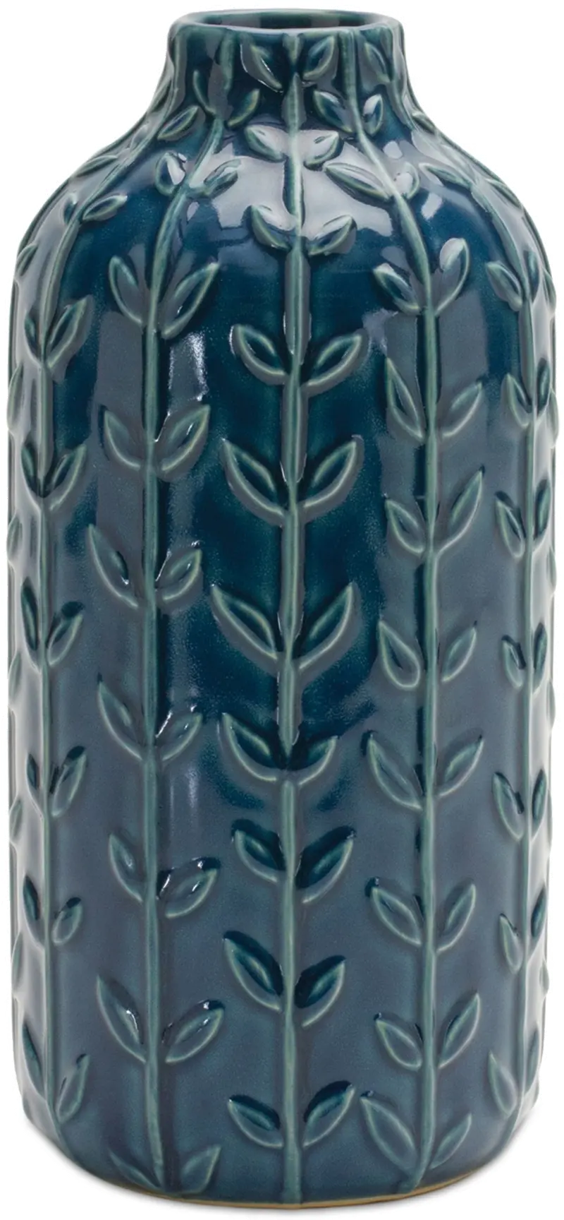 8.75-Inch Blue Ceramic Vase