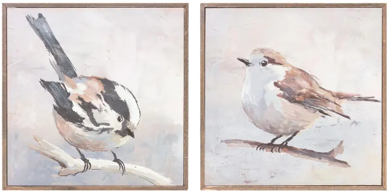 Assorted Bird Block Wood and Canvas