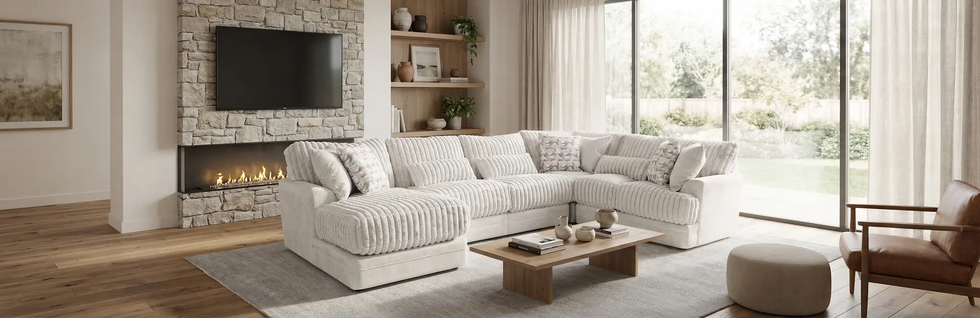 4PC/TITAN/MNST/OPT2 Titan Light Gray 4‑Piece Sectional with Left‑Facing Chaise-2