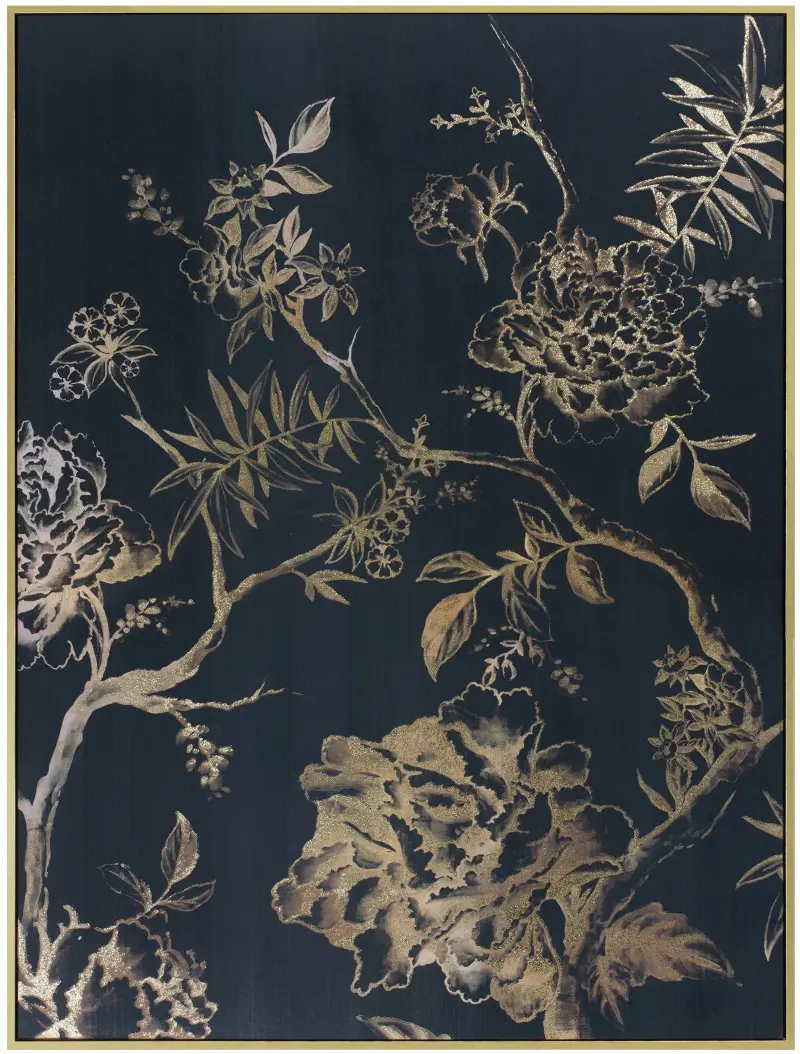 Blue Floral Canvas Print