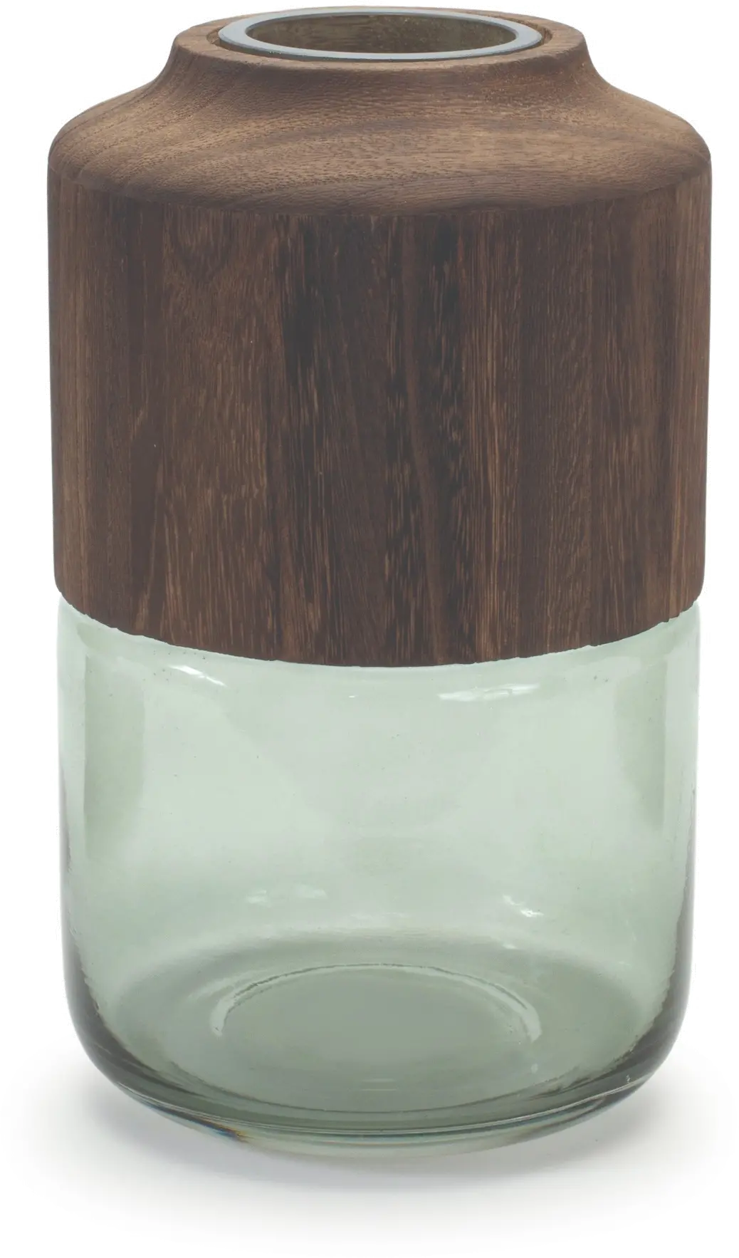 11 Glass and Wood Vase-1