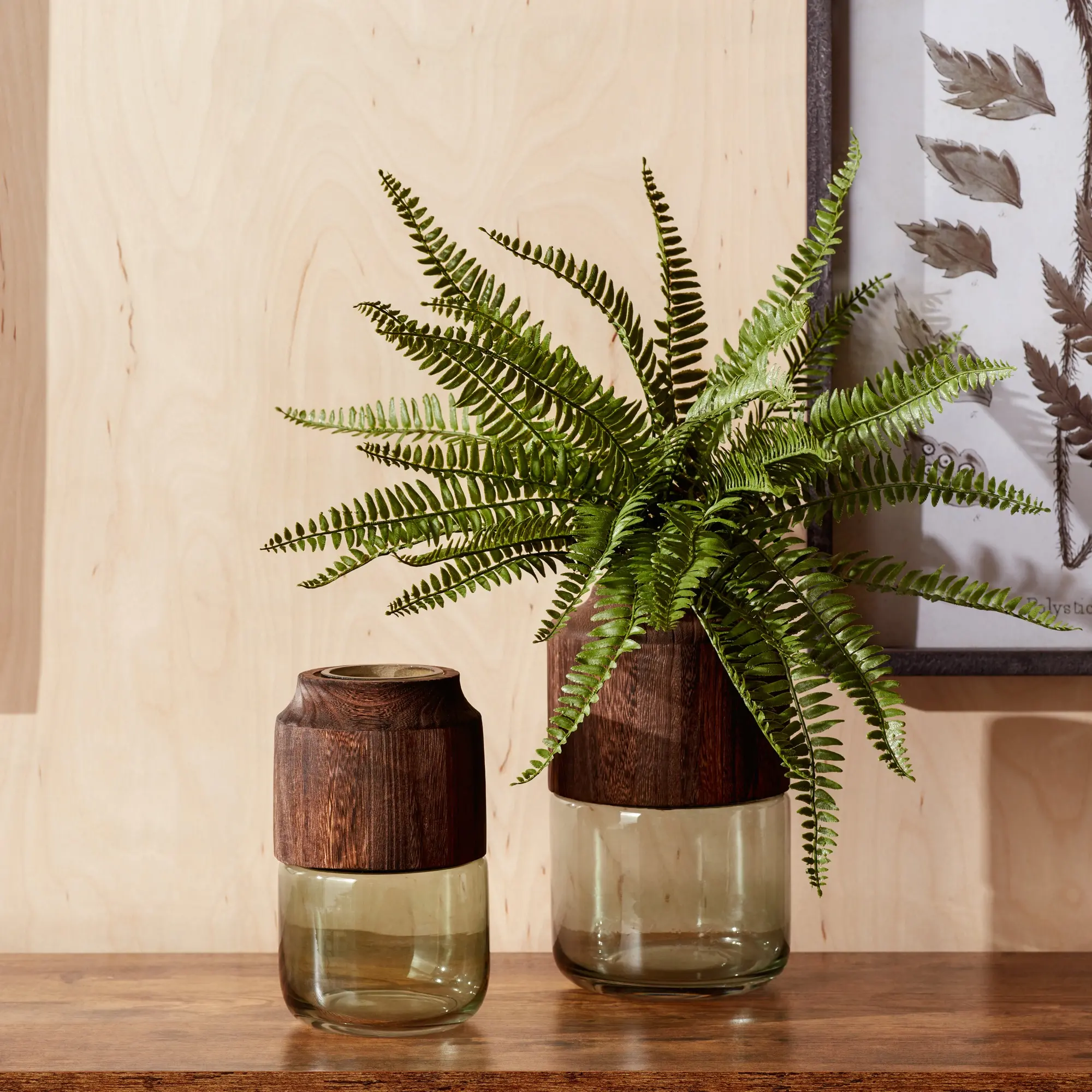 11 Glass and Wood Vase-3
