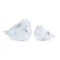Cleo Small 4.25 White Terracotta Bird Figurine