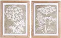 Assorted Floral Wall Art Print with Wood Frame