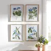 Assorted Framed Blue Floral Print