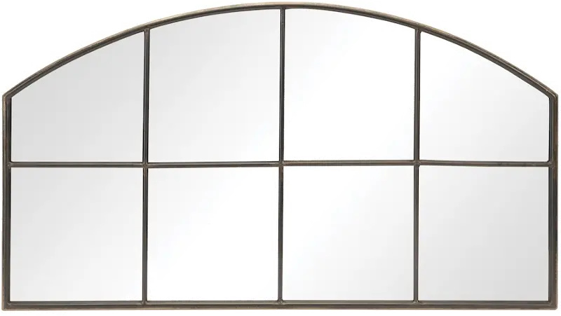 Metal and Glass Wall Mirror