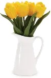 9.5 Inch Yellow Tulips in Vase
