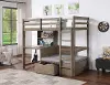 Charlie Gray Twin Loft Bed with Work Station