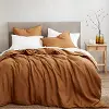 Caramel Linen Duvet Cover Queen Three Piece Set