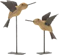 Large Wood and Iron Bird Decor