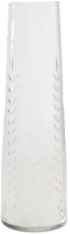 9 Inch White Glass Vase
