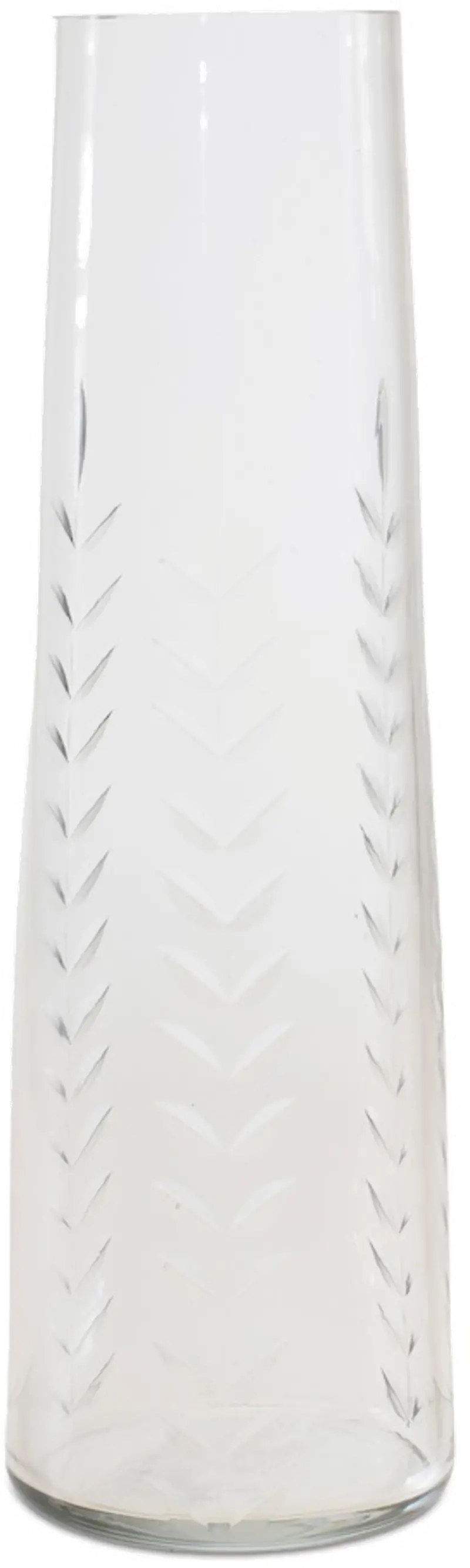 9 Inch White Glass Vase