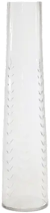 11 Inch White Glass Vase