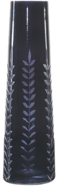 9 Inch Black Glass Vase