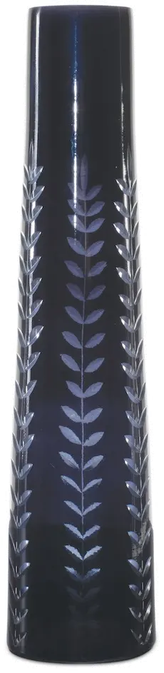 11 Inch Black Glass Vase-1