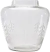 6.5 Inch White Glass Vase