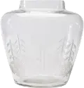 6.5 Inch White Glass Vase