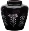 6.5 Inch Black Glass Vase