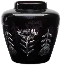 6.5 Inch Black Glass Vase