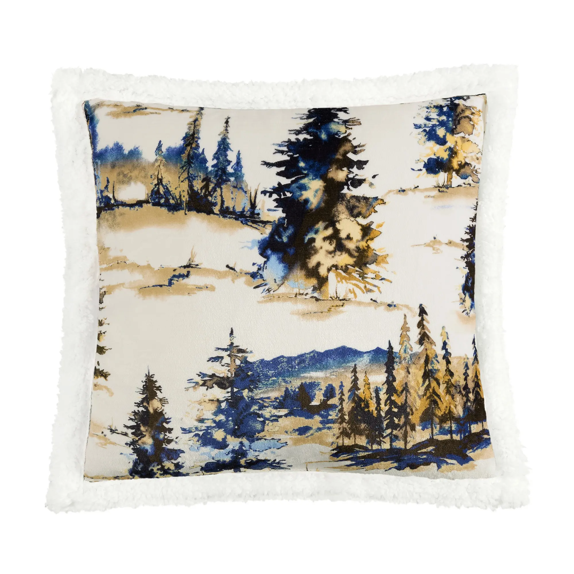 Horse Campfire Sherpa Accent Pillow-2