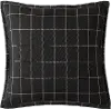 27  Black Windowpane Plaid Euro Sham