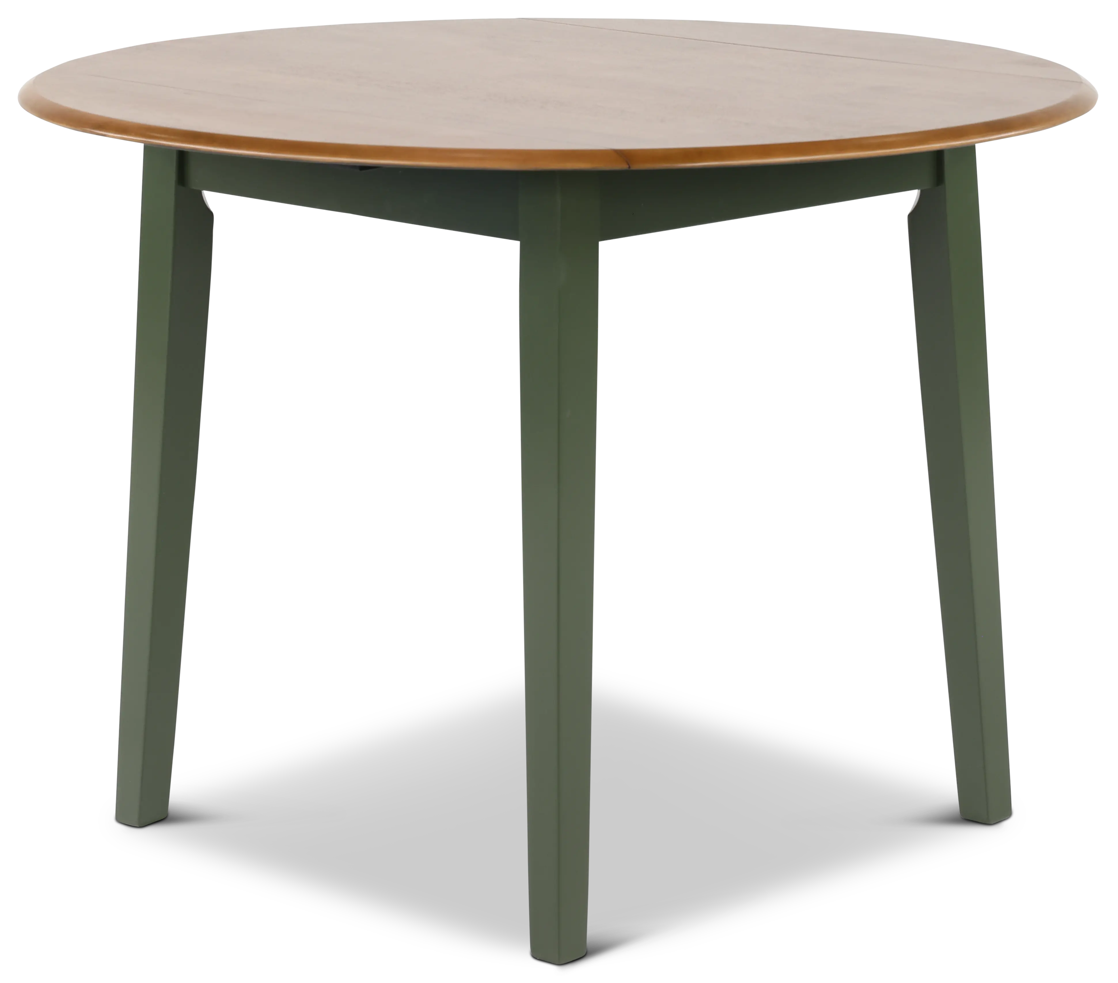 Landocken Natural and Green Drop Leaf Dining Table-1