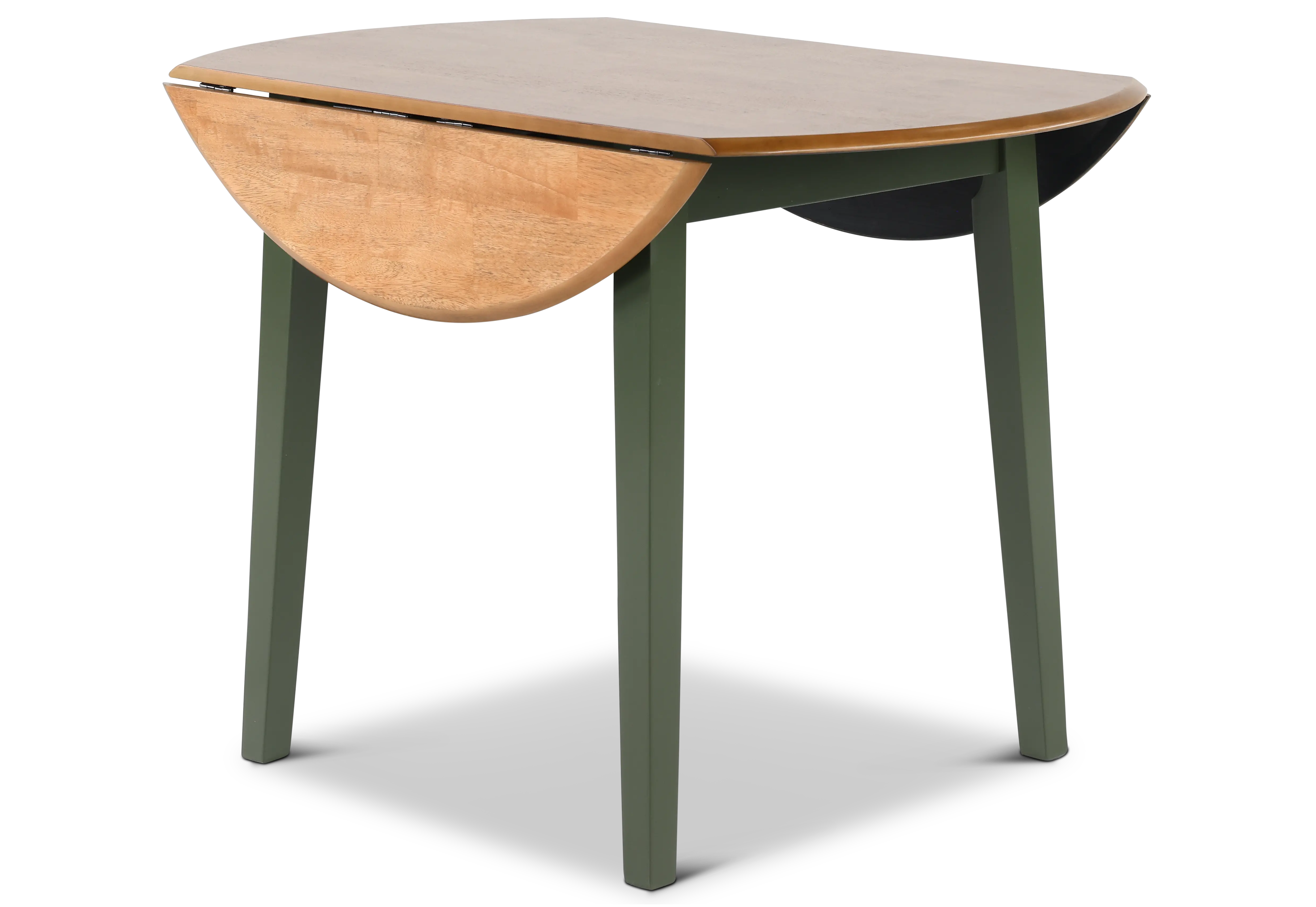 Landocken Natural and Green Drop Leaf Dining Table-2
