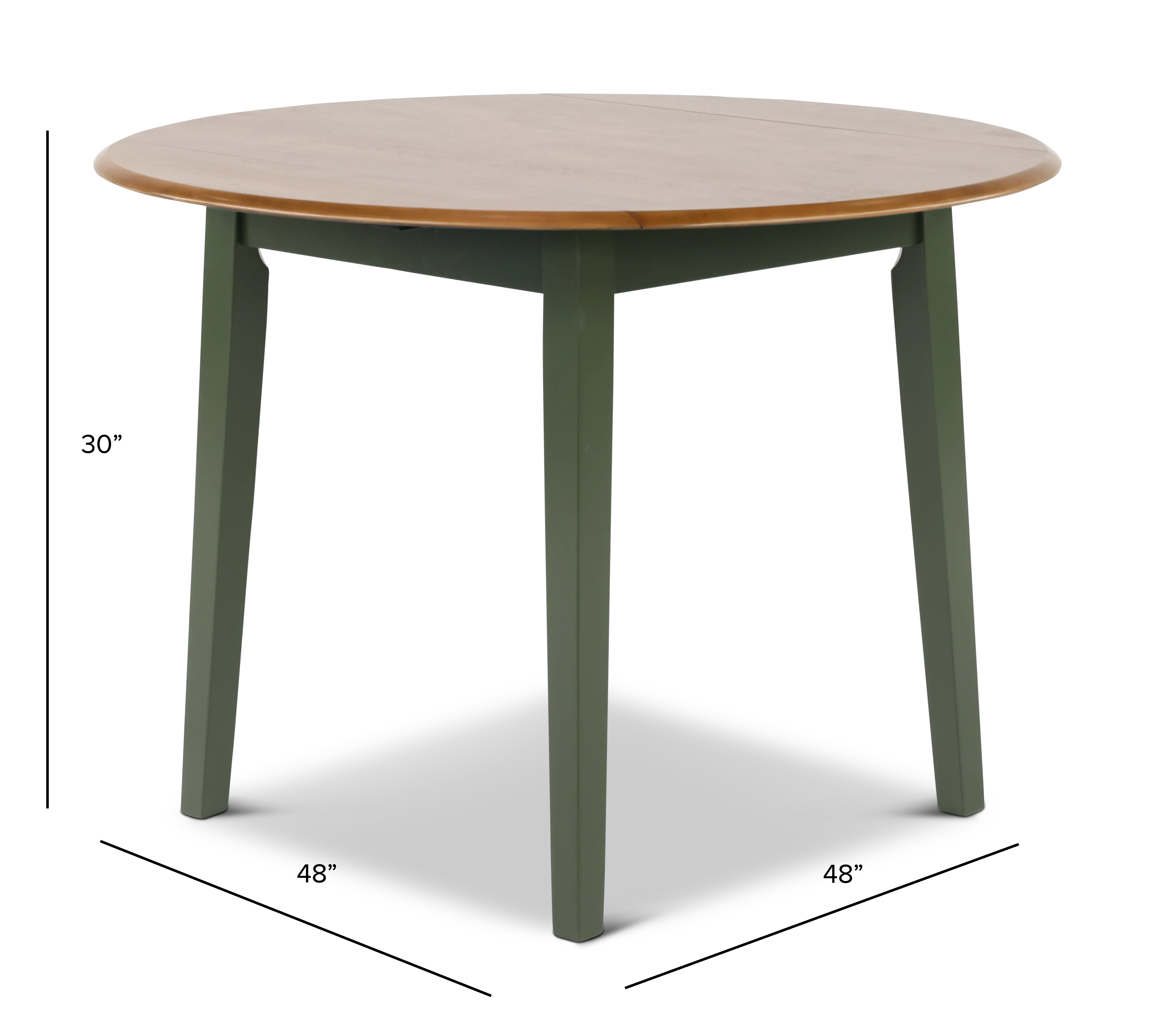 Landocken Natural and Green Drop Leaf Dining Table-4