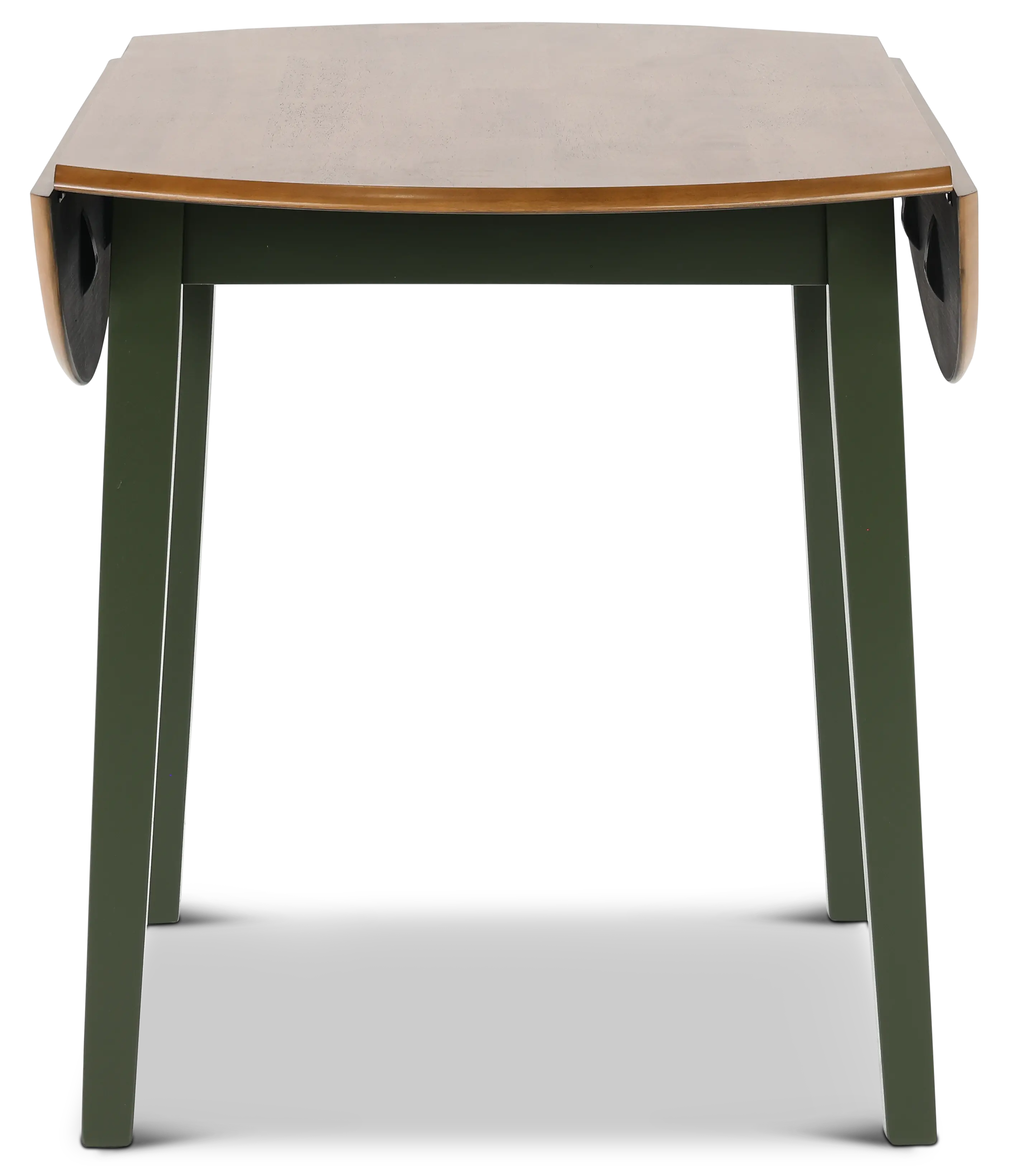 Landocken Natural and Green Drop Leaf Dining Table-5