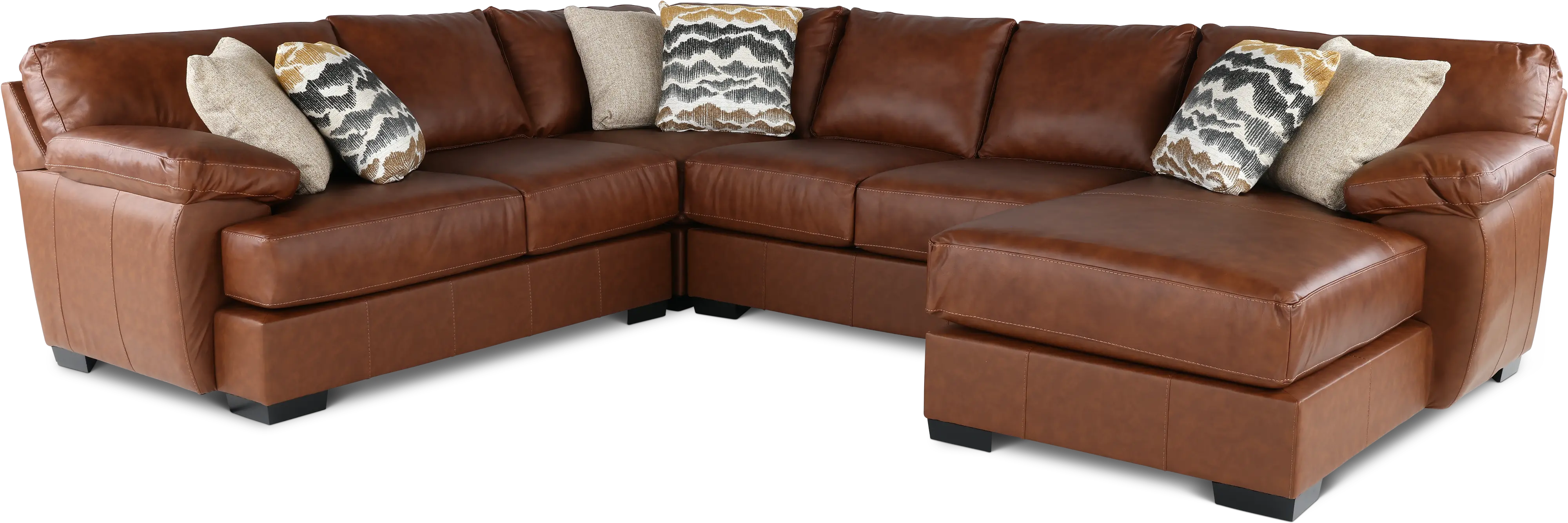 4PC/CODY/OPT1 Cody Brown Leather-Match 4 Piece Sectional-1