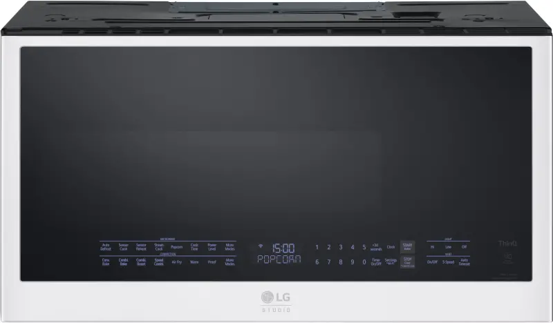 LG Studio 1.7 Cu Ft Over-The-Range Microwave - White