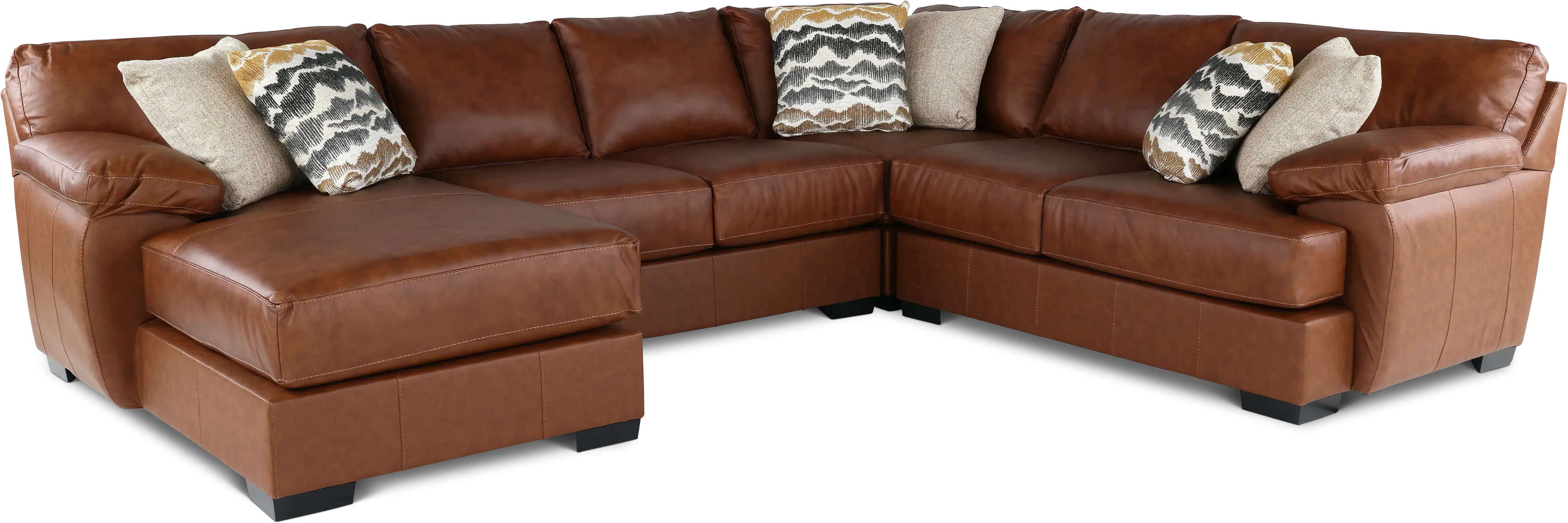 4PC/CODY/OPT2 Cody Brown Leather-Match 4 Piece Sectional-1