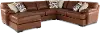 4PC/CODY/OPT2 Cody Brown Leather-Match 4 Piece Sectional