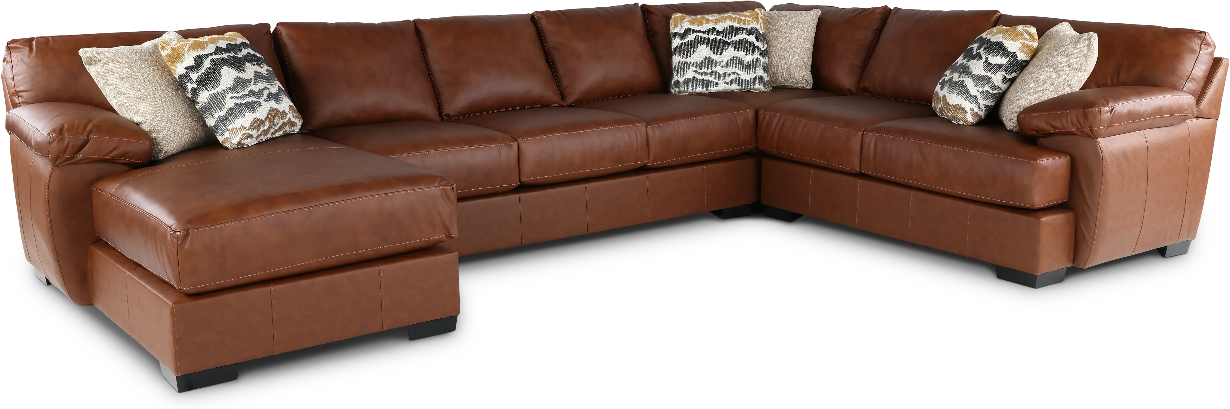 4PC/CODY/OPT4 Cody Brown Leather-Match 4 Piece Sectional-1