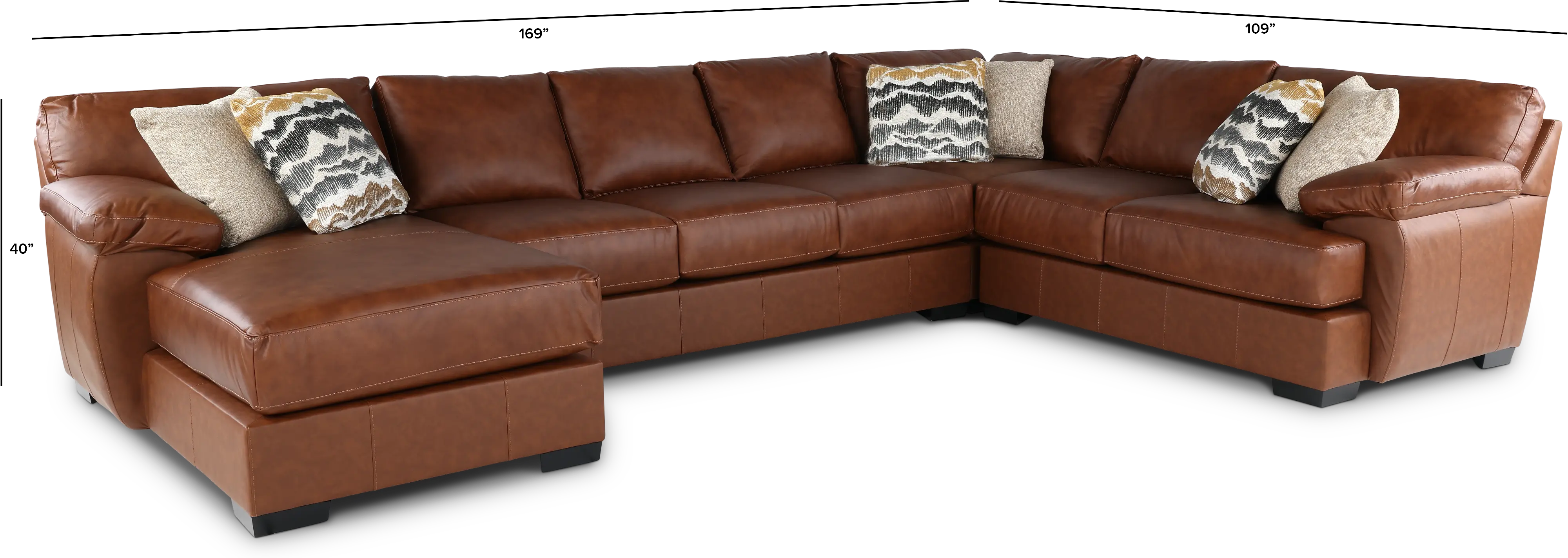 4PC/CODY/OPT4 Cody Brown Leather-Match 4 Piece Sectional-3