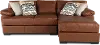 2PC/CODY/OPT1 Cody Brown Leather-Match 2 Piece Sectional