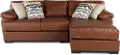 2PC/CODY/OPT1 Cody Brown Leather-Match 2 Piece Sectional