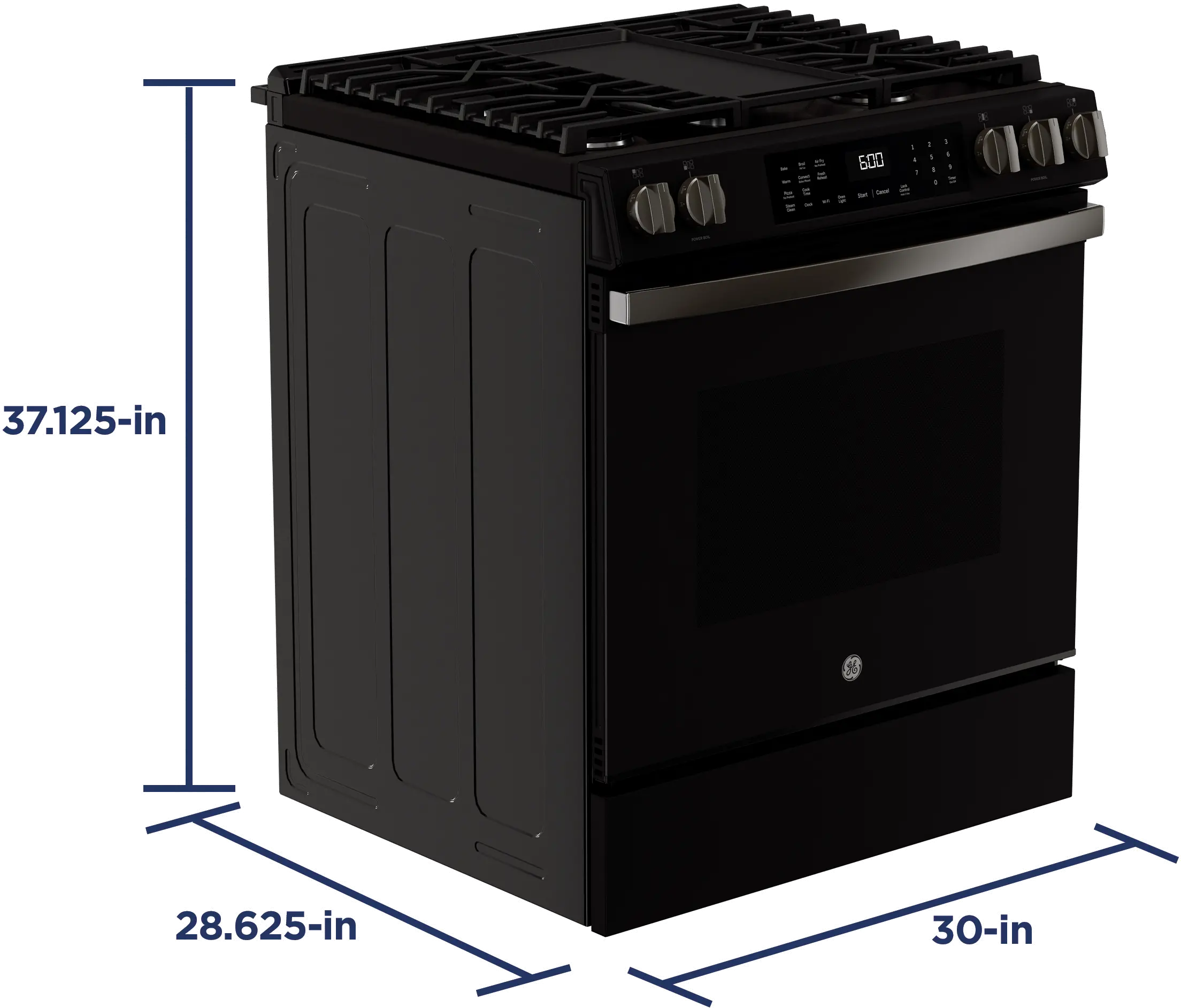 GGS600AVDS GE 5.3 Cu Ft Single Oven Range - Black Stainless Steel-3