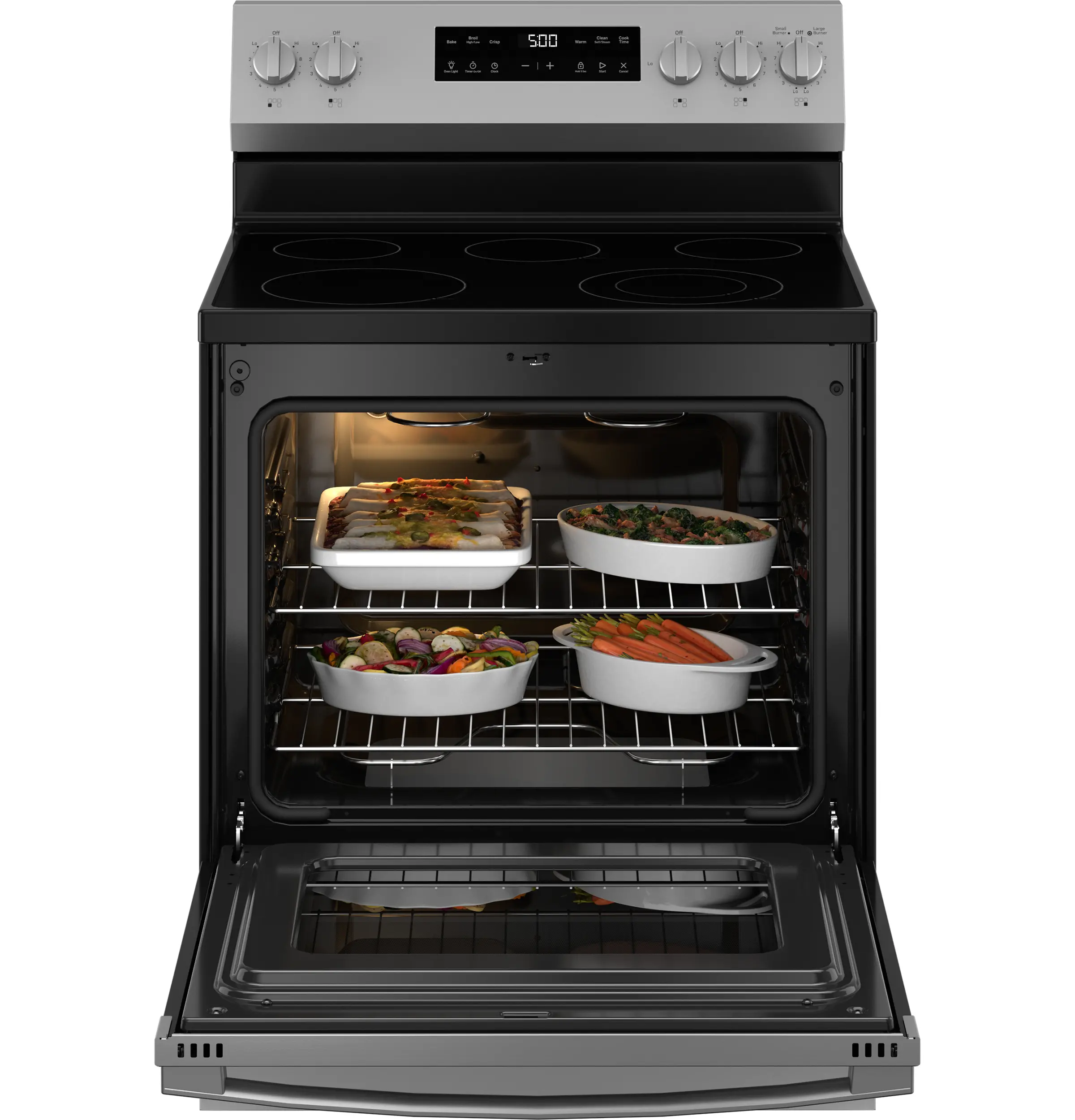 GRF500PVSS GE 5.3 Cu Ft Electric Range - Black, Stainless Steel-8