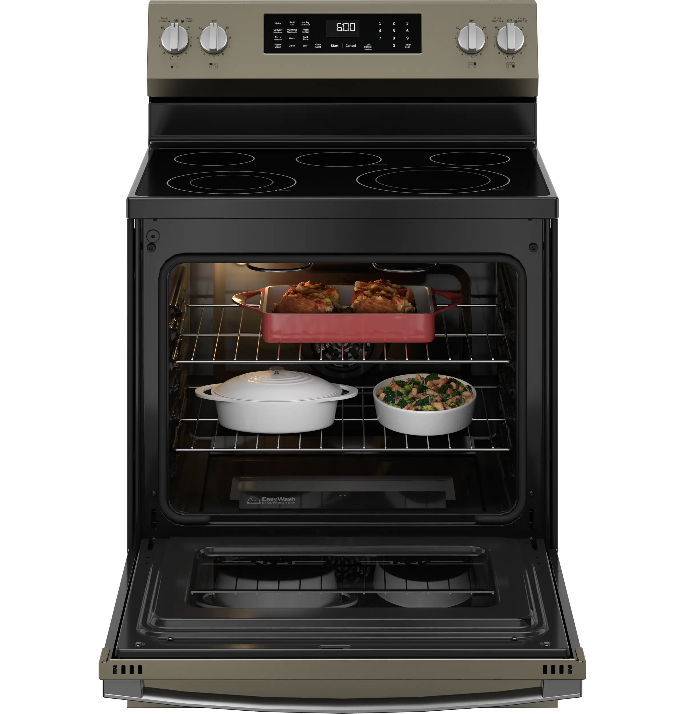 GRF600AVES GE 5.3 Cu Ft Single Oven Range with Air Fry - Slate-1