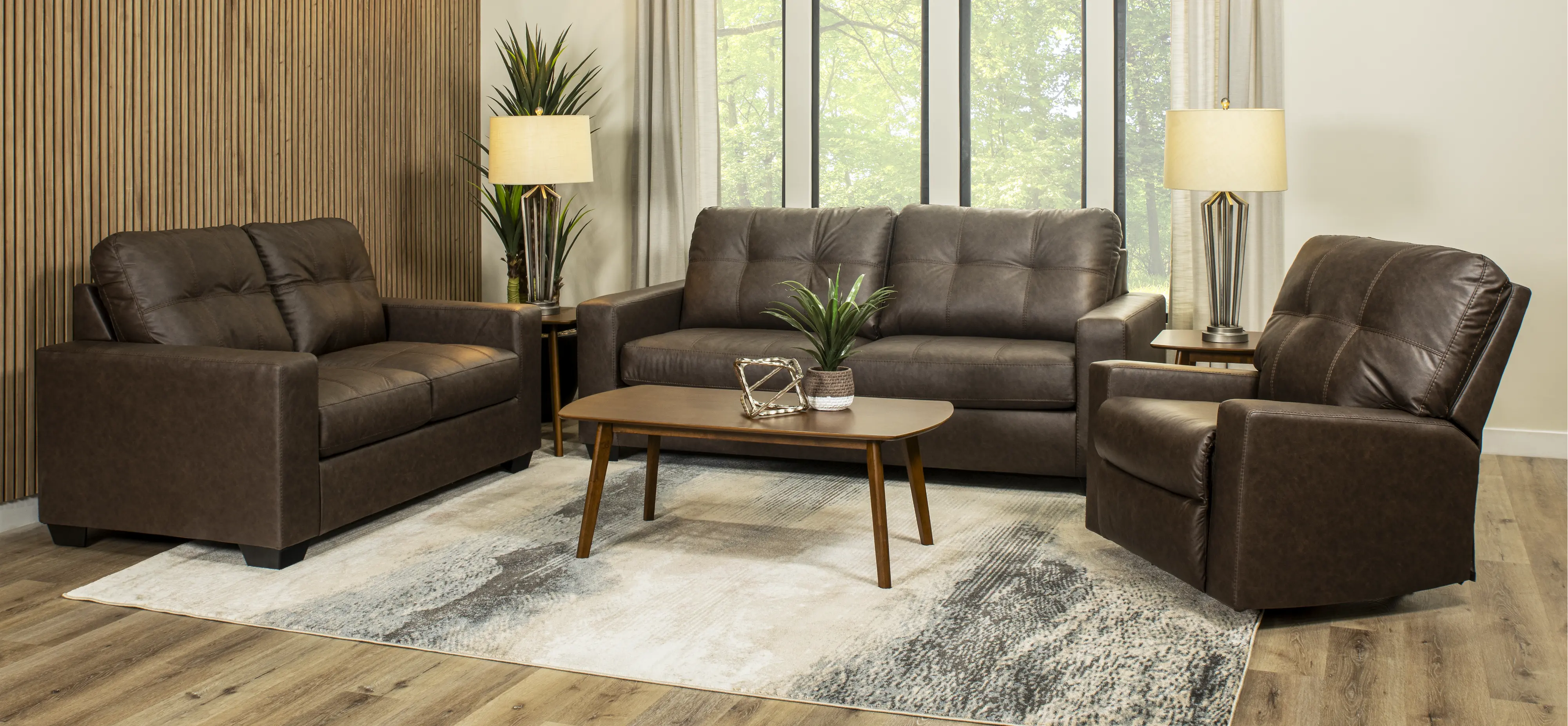 Barlin Brown Loveseat-2