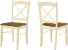 Monarch Oak and Cream Dining Chairs, Set Of 2