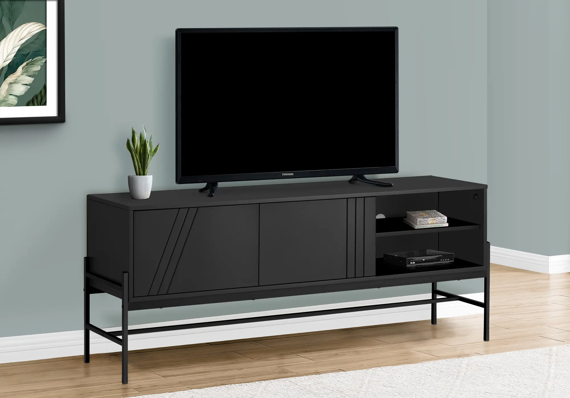Monarch Black Laminate TV Stand-2